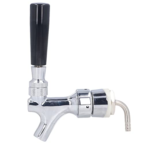 Beer Tower Faucet, Stainless Steel Beer Tap with Elbows, Beer Tap replacement, Adjustable Draft Beer Keg Coupler for Home Brewing, Keg Beer Machines
