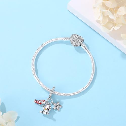 Nbsameng S925 Sterling Silver Charms Bead Compatible for Pandora Bracelets and Necklaces，lucky cat3