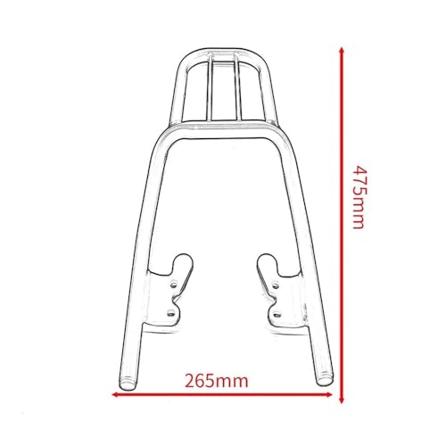 Support de porte-bagages arrière pour moto PG-1 robuste en acier
