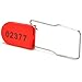 20pcs Security Metal Wire Padlocks, Plastic Security Seals Disposable Anti-Tamper Tag Locks with Numbered Anti Tamper Tag Hasps (Red, 20pcs)