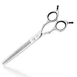 HASHIMOTO ペット用ハサミ、プロのペットグルーマーが使用されます (7.0” すきばさみ A)