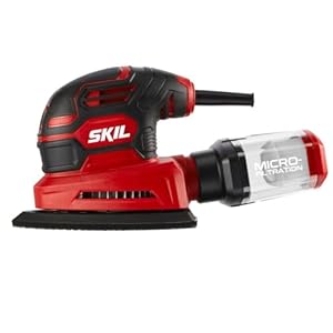 SKIL Corded Detail Sander, Includes 3pcs Sanding Paper and Dust Box – SR250801