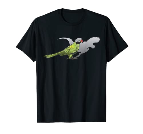 Parrot Shadow T-Rex Exótico Bird Zoo Animal Budgerigar Dino Camiseta