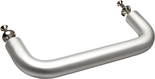 Monroe Aluminum Threaded Pull Handle, Round Grip, Dull Finish, 12-1/8