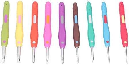Jeanoko 9Pcs Crochet Hooks Set with Ergonomic Soft Handle for Easy Identification and Wide Application for Crochet Lovers - 3