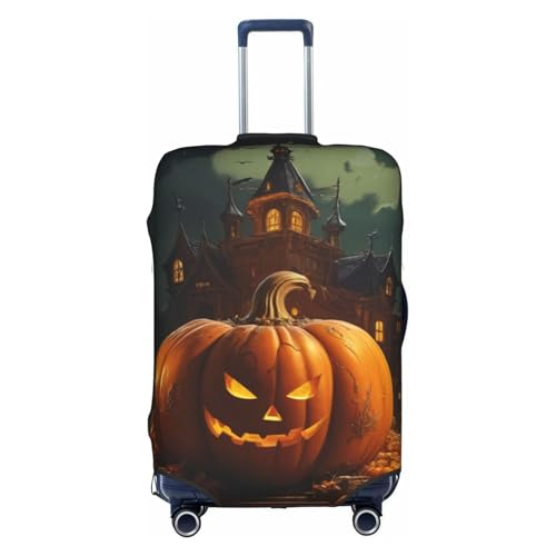 Pumpkin Halloween print Luggage cover, suitcase protector, elasticated protective sleeve, fits 18-32 inch suitcases