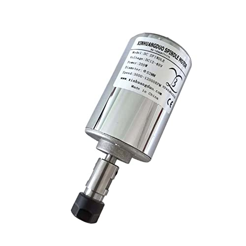 CNC Air Cooled Spindle Motor Air cooled 0.2kw CNC spindleMotor Kit ER11 chuck 200W Spindle Motor/Power Supply speed governor For Engraving(Package 1)