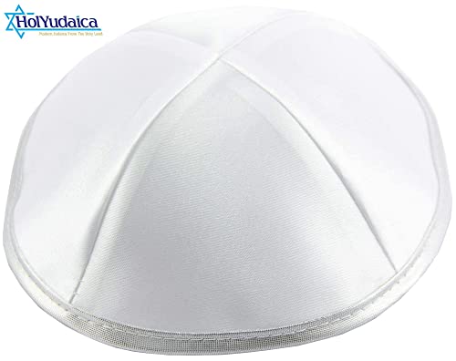Image of Pack of 10 or 30-Pcs - Hq 19 /20CM Satin Kippah for Men & Boys, Yamaka Hat Designed in Israel - Kippot Bulk