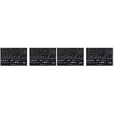 SOLUSTRE 4 Blätter Tastatur Lila Computer Buchstaben Aufkleber für Aufkleber Notebook Tastaturen Ersatz Desktop Englisch Brief Laptop Schwarze Haut