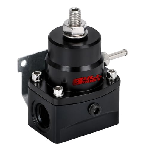 Universal Racing Adjustable Fuel Pressure Regulator Set EFI FPR with 30-70 Psi Gauge 6AN - 6AN Feed & Return Fuel Line Hose Fitting Connectors Kit
