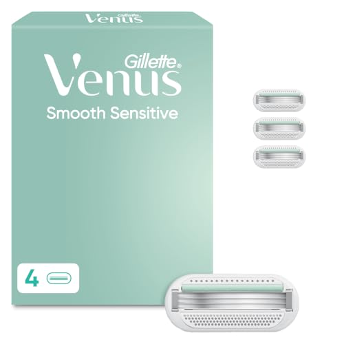 Gillette Venus Smooth Sensitive Rasierklingen, 4 Original Ersatzklingen