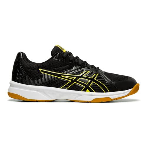 ASICS Men's Upcourt 3 Volleyball Shoes, Black/Sour Yuzu, 9.5 M US