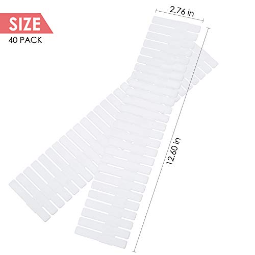 Flytianmy 40 stuks ladeverdelers verstelbare lade organizer voor rommel keuken bestek ladekast make-up gereedschap… - Image 3