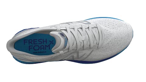 New Balance New Balance Men's Fresh Foam 880 V12 Running Shoe, White/Infinity Blue, 12.5 Medium