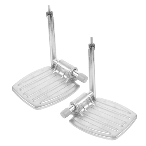 BEBEMOKO 車椅子用フットレスト交換用 ペダルロッド ペダル厚型プラスチック折りたたみ式金属製 ユニバーサルフットプレート 車椅子部品 使いやすい患者用フットレスト 介護用アクセサリー 1pair