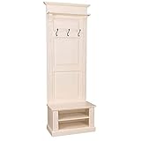 Casa Padrino Jugendstil Wand Garderobe mit Ablagefächer - Landhaus Stil Garderobenschrank, Farbkombinationen:Creme