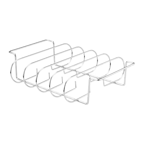 Opdestn Soporte para Costillas de Parrilla, Rejillas de Parrilla de Acero al Carbono, Soporte para Filetes Cocina Exterior Camping Apto Lavavajillas