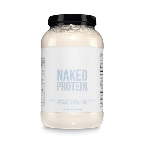 Image of NAKED Protein Powder Blend - Whey, Casein and Egg Protein, Only 4 Ingredients, Non-GMO, No Soy, Gluten Free, No Artificial Sweeteners, Flavors Or Colors, Keto and Paleo Friendly - 3 LB