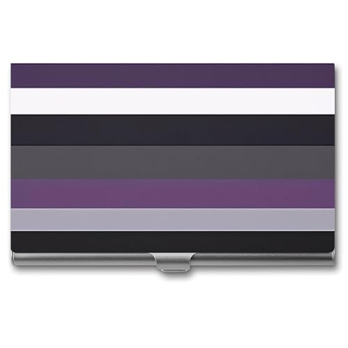 Asexual Lgbt Print Business Card Case Pocket Card Holder Slim Card Wallet for Men Women