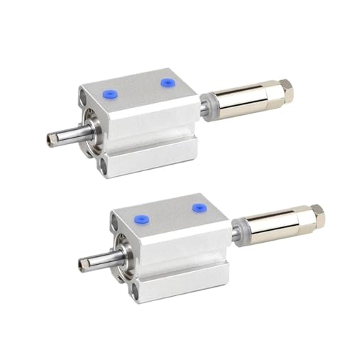 Vérin pneumatique réglable SDAJ16x40-30 compact double effet en aluminium - 2