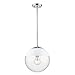 Golden Lighting 3219-L CH-WHT Dixon Pendant-Damp, Chrome