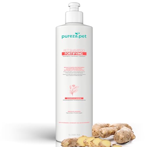 PUREZA PET Champú Fortifying Hipoalergénico 300ml - Línea Home Care - Tratamiento y Prevención de la Caída Excesiva del Pelo de Perros y Gatos - Vegano, Sin Parabenos, Silicona y Sulfatos