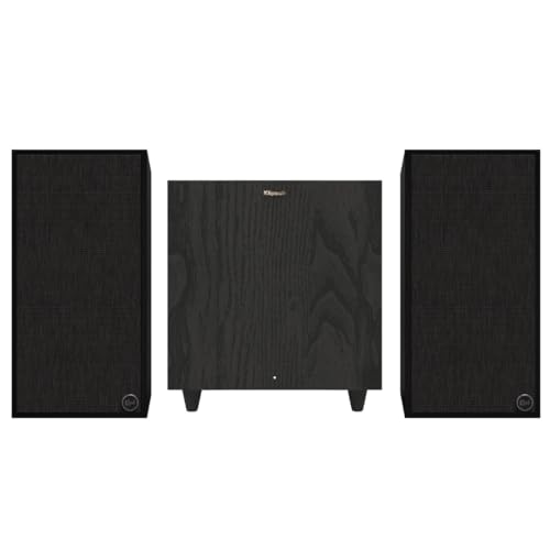 Klipsch Heritage Audio Bundle: The Sevens Powered Speakers (Black) and R-80SWi 8