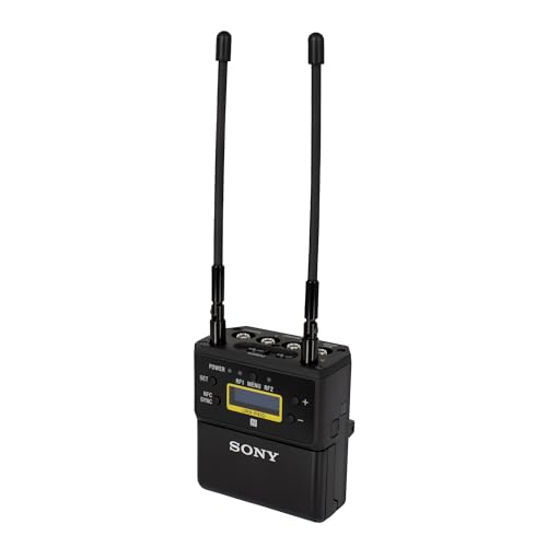 Kit de micrófonos lavalier inalámbricos Sony UWP-D27 dual (UC25: 536–608 MHz) para grabación y streaming, con receptor dual y emparejamiento NFC miniatura 7