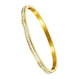 Generisch - Pulsera chapada en oro con anillos pulseras de tenis chapados en oro pulsera de tenis ajustable en cúbico, delicadas joyas navideñas para mamá, madre, madre, mensajes enamorados 4 anillos