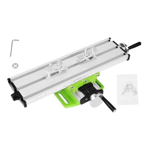 KOMBIUDA Mesa de Trabajo Multifuncional con Base de Fundición Duradera Soporte para Taladro Manual Mesa Deslizante de Alta Precisión para Mini Taladro y Fresadora Compacto y Estable para