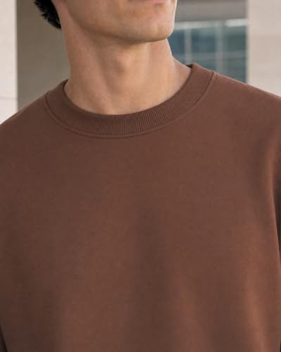 Image of Nobero Sweatshirts for Man Stylish | 280 GSM Rich Cotton Fleece Solid Regular Fit Full Sleeve Sweatshirt for Men | Stylish Casual Wear Winter Crew Neck Sweatshirt for Men