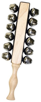 12 Sleigh Bells On Hardwood Handle