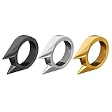 3 Pcs Punk Ring for Men Women Geometric Knuckle Rings Cool Punk Cat Ear Single Joint Finger Ring Gothic Metal Rings(Style C)