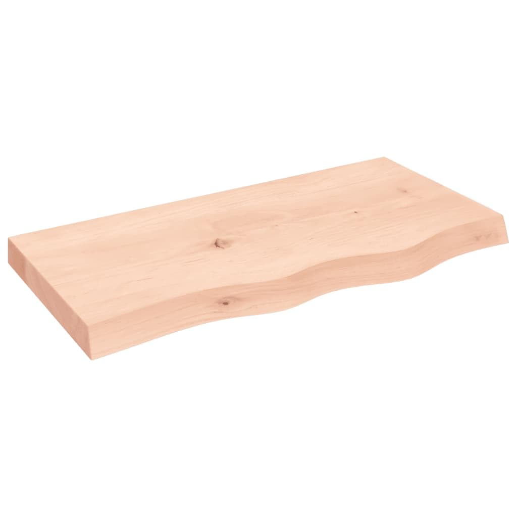YUANCHUTOP Floating Shelves with Live Edge, 80x40cm Oak Wood Living Room Wall Shelf, Rustic Floating Shelf Decor for Wall Home Bedroom Kitchen Bathroom, Natural