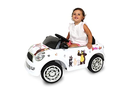 Imagen de ATAA Coche eléctrico Infantil Masha y el Oso Mini Uno 6v Mando Parental Luces música Juguete Exterior niños niñas Licencia Oficial