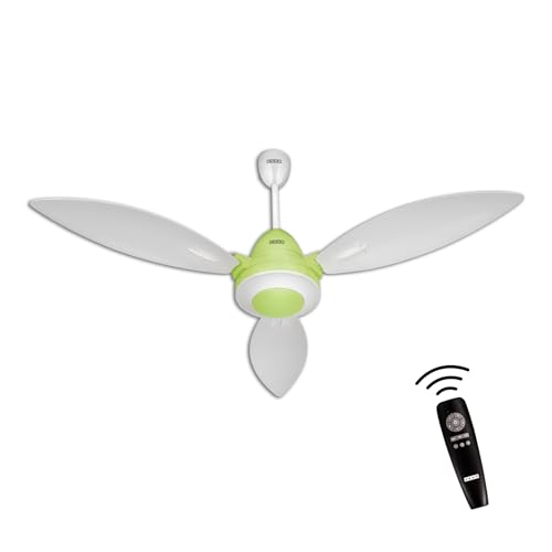 Image of USHA Bloom Lily Glow BLDC Ceiling Fan with 3-Mode Underlight | RF Remote | 100% Copper Motor | Whisper-Quiet |Dust-Resistant |BEE 5 Star Rated |3-Year Motor & 2-Year PCB Warranty | White & Light Green