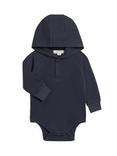 Colored Organics - Organic Cotton Hoodie Baby Bodysuit - Long Sle...