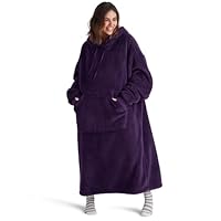 BEDSURE Hoodie Decke mit Ärmeln - Kuschelpullover als Geschenke für Frauen - Tragbare Decke zum Anziehen Erwachsene Kuscheldecke mit Ärmeln Warm Geschenke für Herren Damen, Lila 129x75cm
