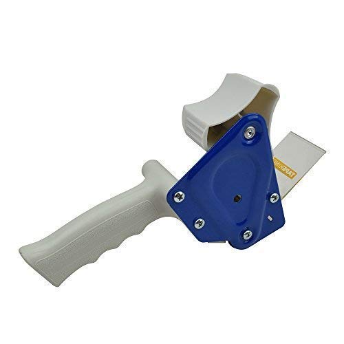 Tape King TX100 Packing Tape Dispenser Gun - Plus 1 Free Roll of Packaging Tape - Best Side Loading 2 Inch Lightweight Ergonomic Industrial Gun for Shipping, Moving, Carton and Box Sealing