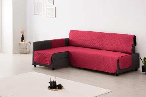 Milica Gepolsterter Bezug kompatibel mit IKEA Friheten Ecksofa | Waschbarer Schutz in elegantem Design | Für Linke oder rechte Chaiselongue geeignet | Für Haustiere und Kinder geeignet | Farbe Rot