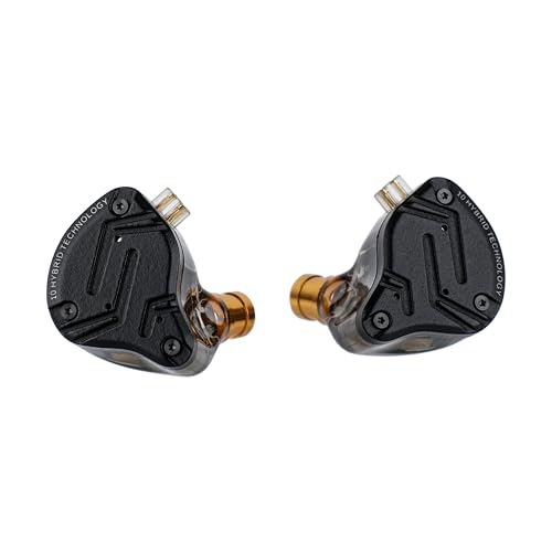 Linsoul KZ ZS10 PRO X atualizado 1DD+4BA driver híbrido HiFi intra-auriculares IEM com liga faceplace destacável banhado a prata embutido 0,75 mm cabo de 2 pinos para músico audiófilo DJ palco (sem