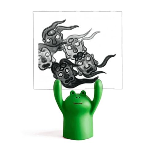 Porte-mémo grenouille et 5 gobelins au style encre chinoise
