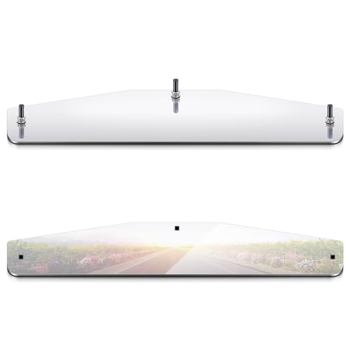 MorningRo 2 Pcs 4 x 24 Silver Mud Flap Weights for Semi Trucks Mirror Finish Stainless Steel with 3 Welded Studs