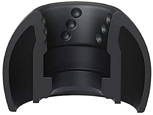 JVCKENWOOD JVC EP-FX9MS-B Replacement Ear Tips Spiral Dots 6 Pack MS Black