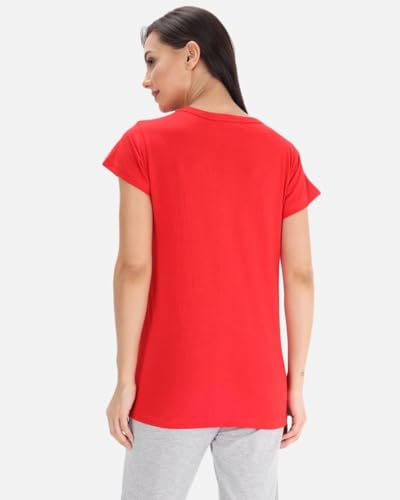 Image of FUNDAY FASHION Women & Girls Cotton Regular Fit Half Sleeves T-Shirt