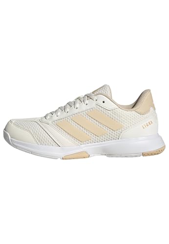 adidas Damen Ligra 8 Womens Indoor Shoes, Off White/Crystal Sand/Cloud White, 44 2/3 EU – Ansicht 1