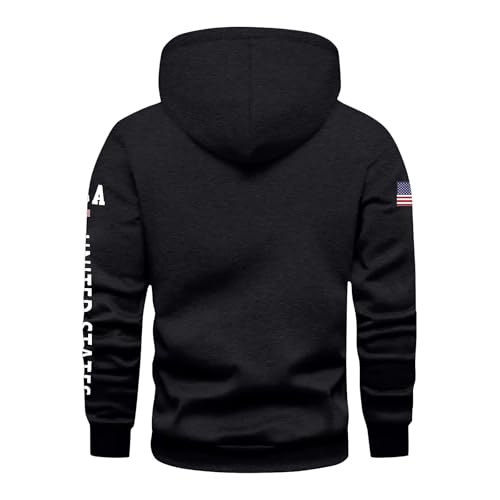 Sudadera con Capucha Patriótica de EE UU Sin Mangas Hombre Ropa Protección Solar XL 3
