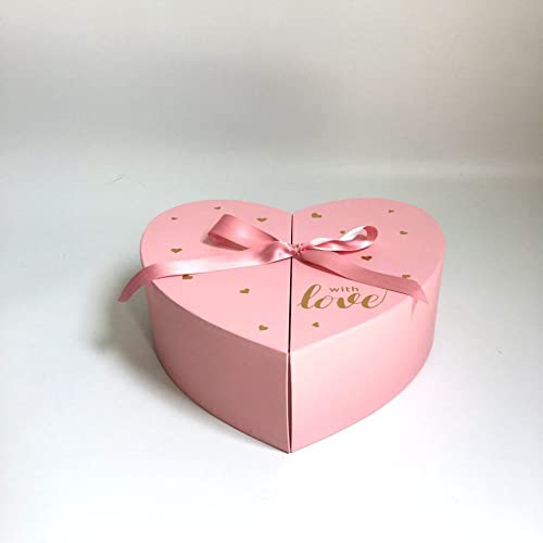 UNIKPACKAGING Premium Quality European Style Heart Shape Flower Box, Floral Gift Box, for Luxury Style Flower Arrangements (Pink) - Image 6