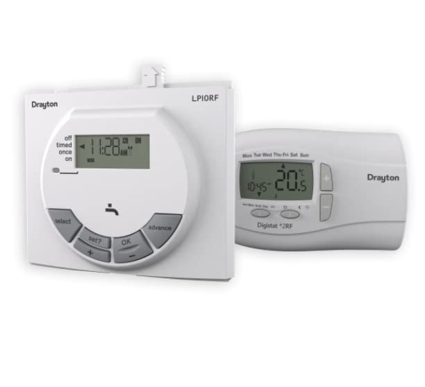 Drayton LP10RF DT10RF Single Channel Wireless Programmer & Digistat +3RF Room Thermostat RF561DR for Worcester Combi Boilers – Replaces 77161920520 / Digistat +2RF – Hanicks