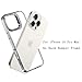 Hiooloon for iPhone 16 Pro Max Bumper Case Backless, Built-in Camera Cover & Kickstand Function Slim Fit No Back TPU Bumper Frame Compatible with MagSafe Shockproof (Clear)